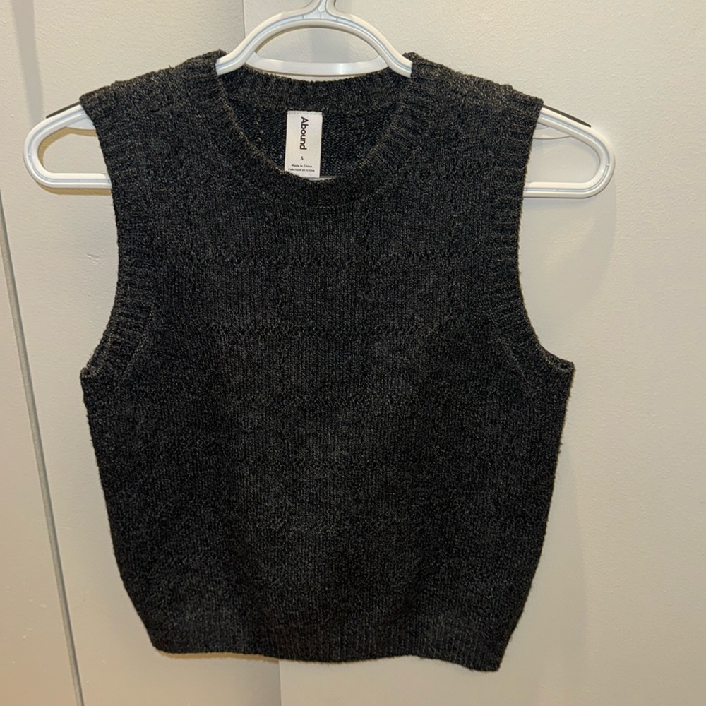 Gray sweater vest